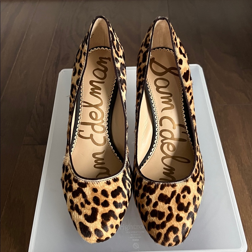 Sam Edelman Elise Jaguar-Print Calf Hair Pumps - Picture 4 of 12